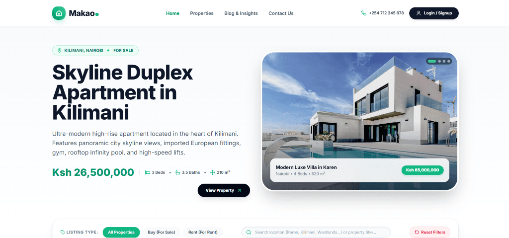 Makao Real Estate & Property Hub